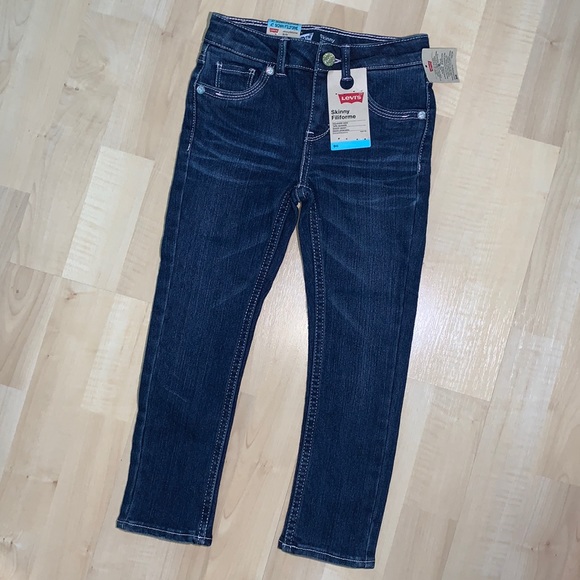 LEVI’S SKINNY FILIFORME Girls Jeans sparkle button - Picture 2 of 7